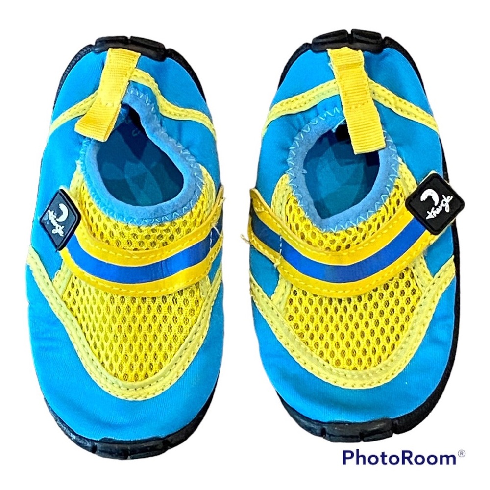 Water shoes blue and yellow